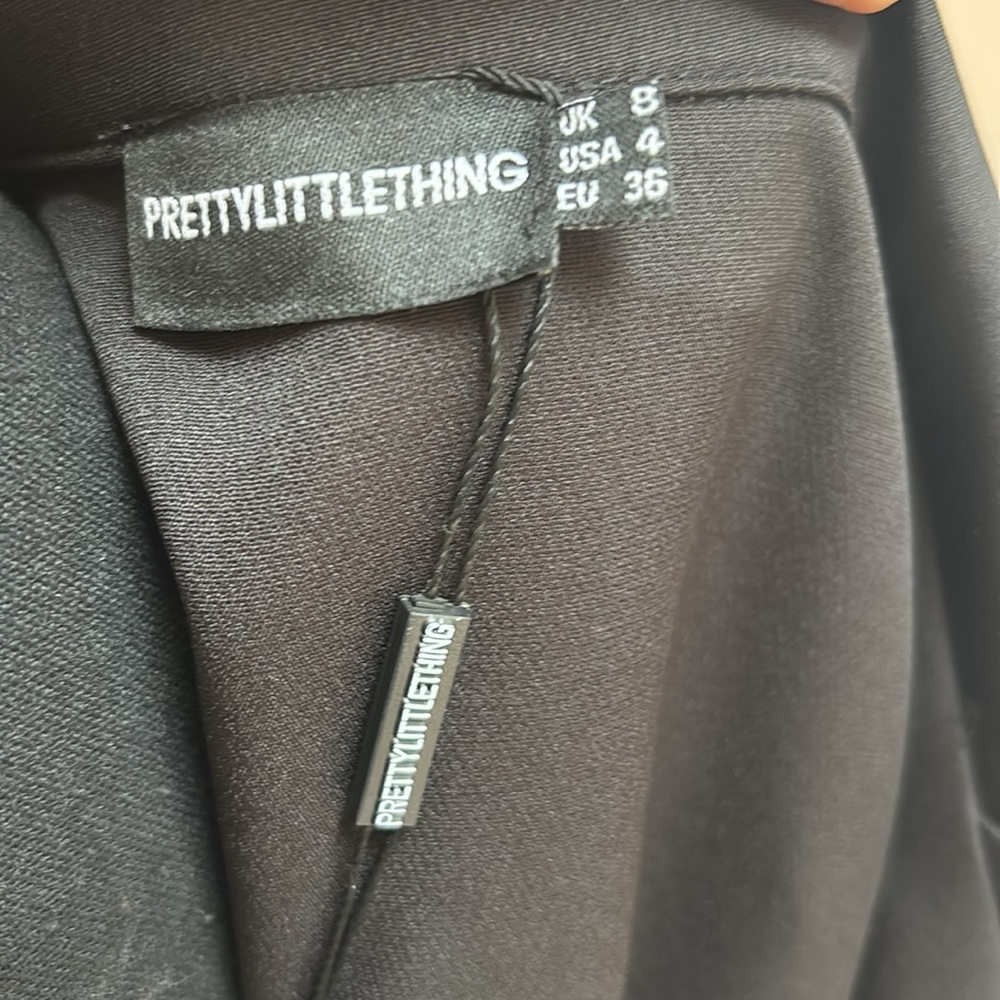 NWT Elegant tuxedo mini dress by Pretty Little Thing. size 4 - Picture 12 of 13